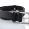 Ceinture en cuir noir "Patrice"