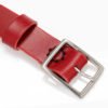 Ceinture rouge en cuir, avec boucle en laiton "Sylvie"