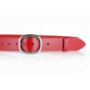 Ceinture - ceinturon rouge en cuir "Claudine"