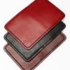 Etui pour cartes bancaires en cuir noir