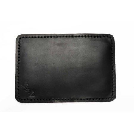 Etui pour cartes bancaires en cuir noir