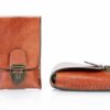 Etui à clés en cuir naturel à mettre à la ceinture