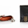 Etui à clés en cuir naturel à mettre à la ceinture