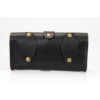 Pochette horizontale en cuir noir pour smartphone