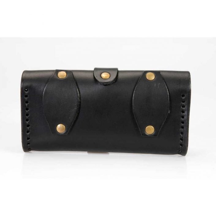 Étui Ceinture Universel En Cuir Noir - Compatible Motorola E1120, EM30 Rokr, F3, Et Autres