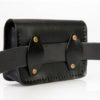 Pochette en cuir noire à mettre à la ceinture "Grand Bouley"