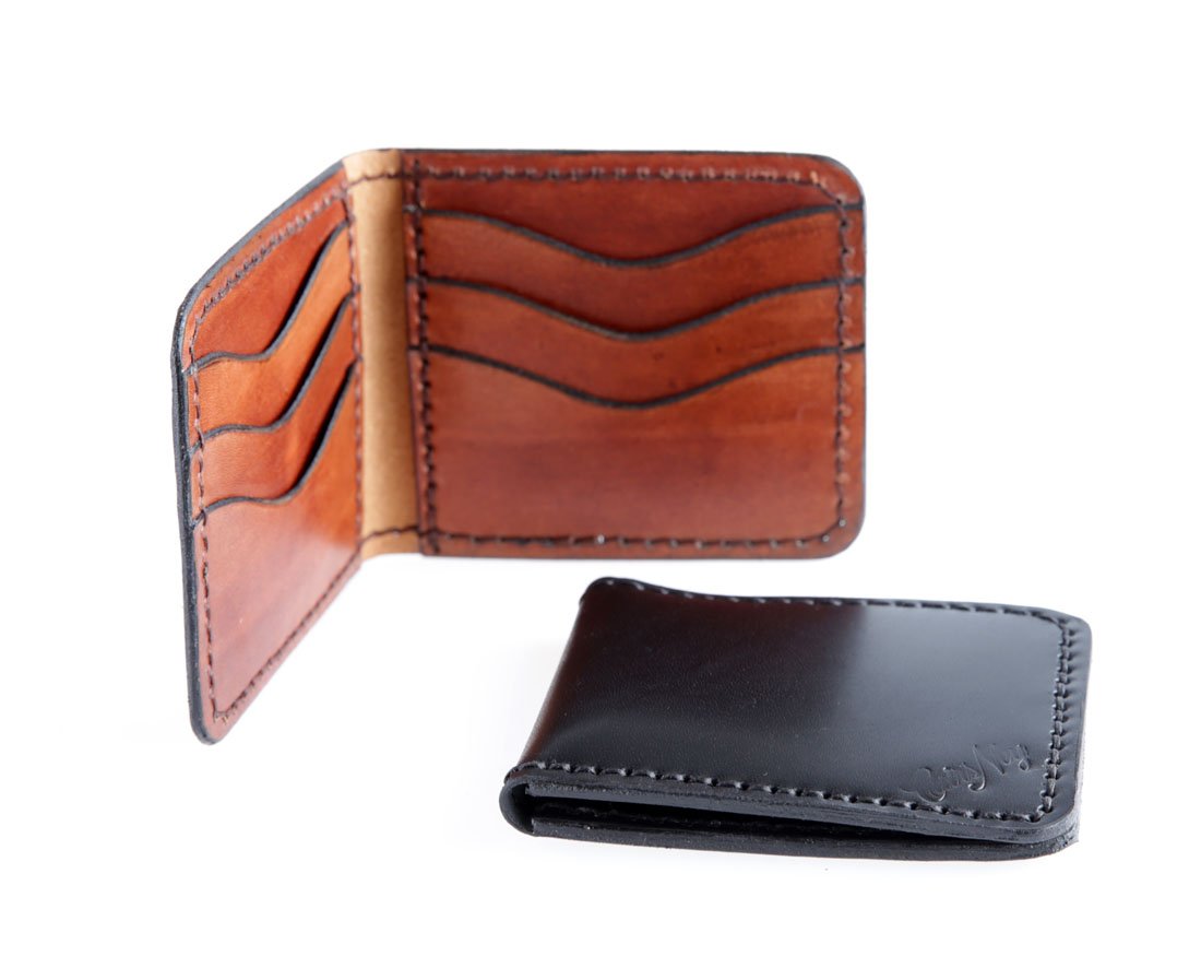 Porte cartes bancaires en cuir noir - Cuirs Ney