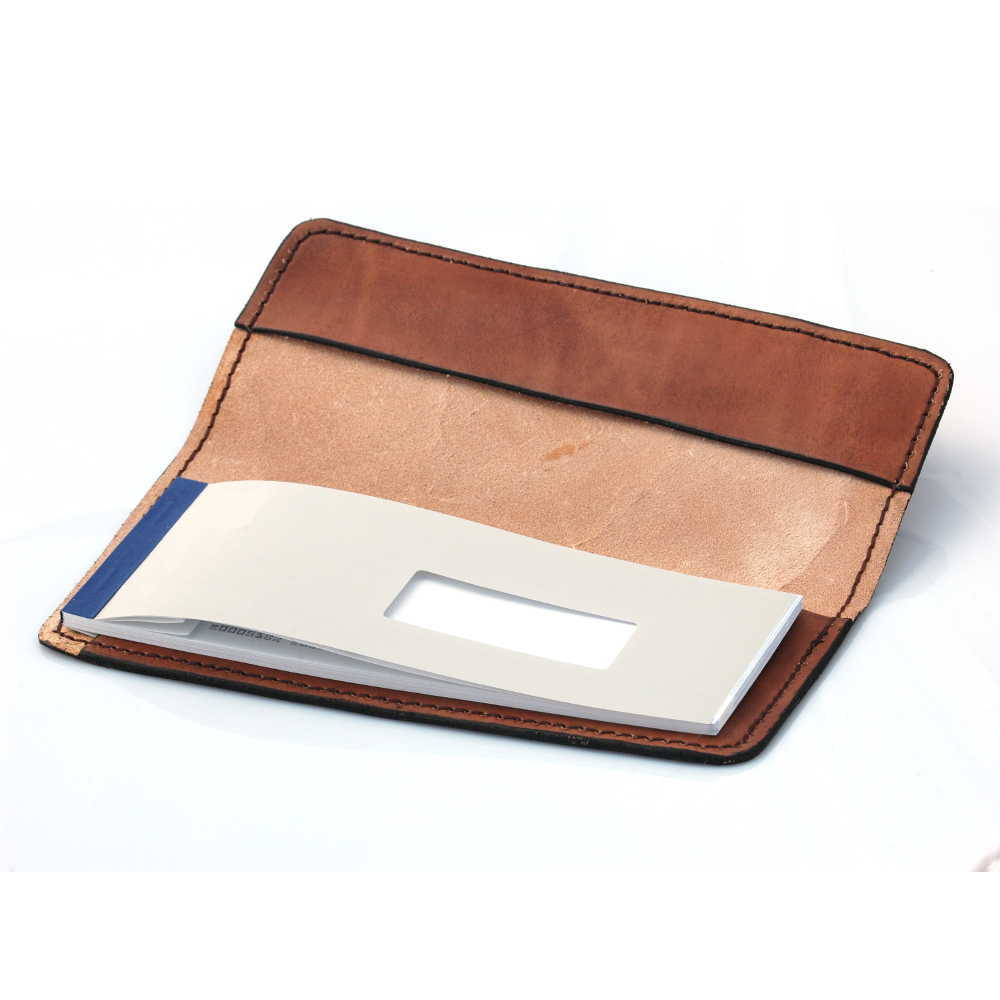 Porte chequier en cuir naturel talon gauche by Cuirs Ney Cuirs Ney