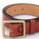 Ceinture marron en cuir naturel, avec boucle en laiton « Michel »