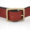 Ceinture marron en cuir naturel, avec boucle en laiton « Michel »