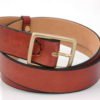 Ceinture marron en cuir naturel, avec boucle en laiton « Michel »