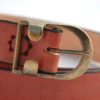 Ceinture marron en cuir naturel « Oreille » 3,5 cm