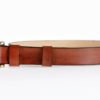 Ceinture marron en cuir naturel avec boucle "Rouleau" 3,5 cm