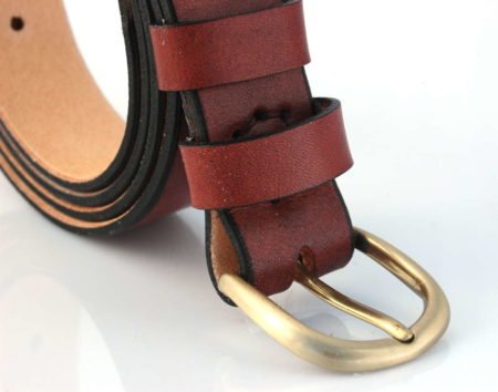 Ceinture marron en cuir naturel "Van"