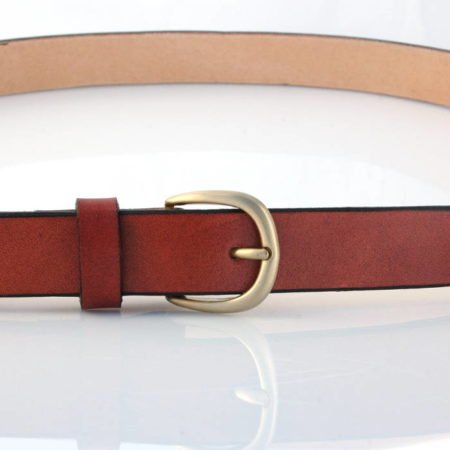 Ceinture marron en cuir naturel "Van"