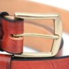 Ceinture marron en cuir naturel - boucle « Jean-Pierre »