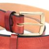 Ceinture marron en cuir naturel - boucle « Jean-Pierre »