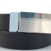 Ceinture noire en cuir avec boucle à griffe "Jérôme"