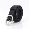 Ceinture en cuir noir avec boucle en laiton "Eugène" - 3cm