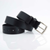 Ceinture noire en cuir "Léo"