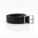 Ceinture noire en cuir avec boucle en laiton "Marc" - 3cm