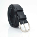 Ceinture noire en cuir "Gérard" - ceinture fine