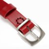 Ceinture en cuir rouge, avec boucle en laiton "Alice", 3,5 cm