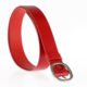 Ceinture en cuir rouge avec boucle en laiton "Nathalie", 3,5 cm