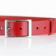 Ceinture en cuir rouge - boucle en laiton "Virginie"