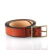 Ceinture marron en cuir naturel - boucle en laiton "Alain" 3 cm