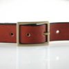 Ceinture marron en cuir naturel - boucle en laiton "Alain" 3 cm