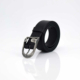 Ceinture en cuir noir avec boucle ardillon « Oreille » 3,5 cm