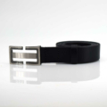 Ceinture noire en cuir boucle habillée "Maurice"