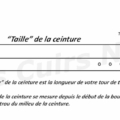 Prendre la taille de votre ceinture