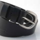 Ceinture ou ceinturon en cuir noir "Dom"