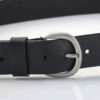 Ceinture ou ceinturon en cuir noir "Dom"