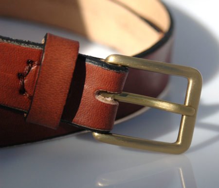 Ceinture en cuir naturel marron "Marie"