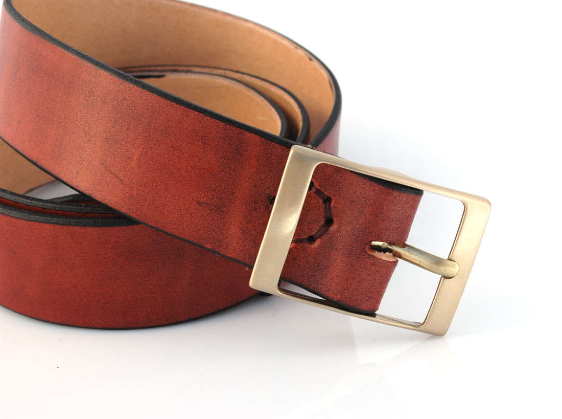 Ceinture pour homme en cuir marron clair avec grand aigle à l'arrière 34 pouces - Canada