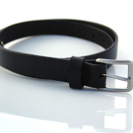 Ceinture en cuir noir "Cathy"