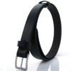 Ceinture en cuir noir "Cathy"