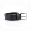 Ceinture ou ceinture noir en cuir, boucle en laiton "Boris"