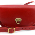 Sac pour femme en cuir rouge à bandoulière "Pom"