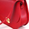 Sac femme à bandoulière en cuir rouge "Coeur"