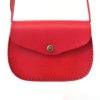 Sac en cuir rouge à bandoulière "Cerise" pour femme