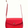 Sac en cuir rouge à bandoulière "Cerise" pour femme