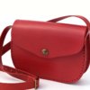 Sac en cuir rouge à bandoulière "Cerise" pour femme