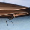 Sac bleu marine en cuir pour femme à bandoulière "P'tit Marn"