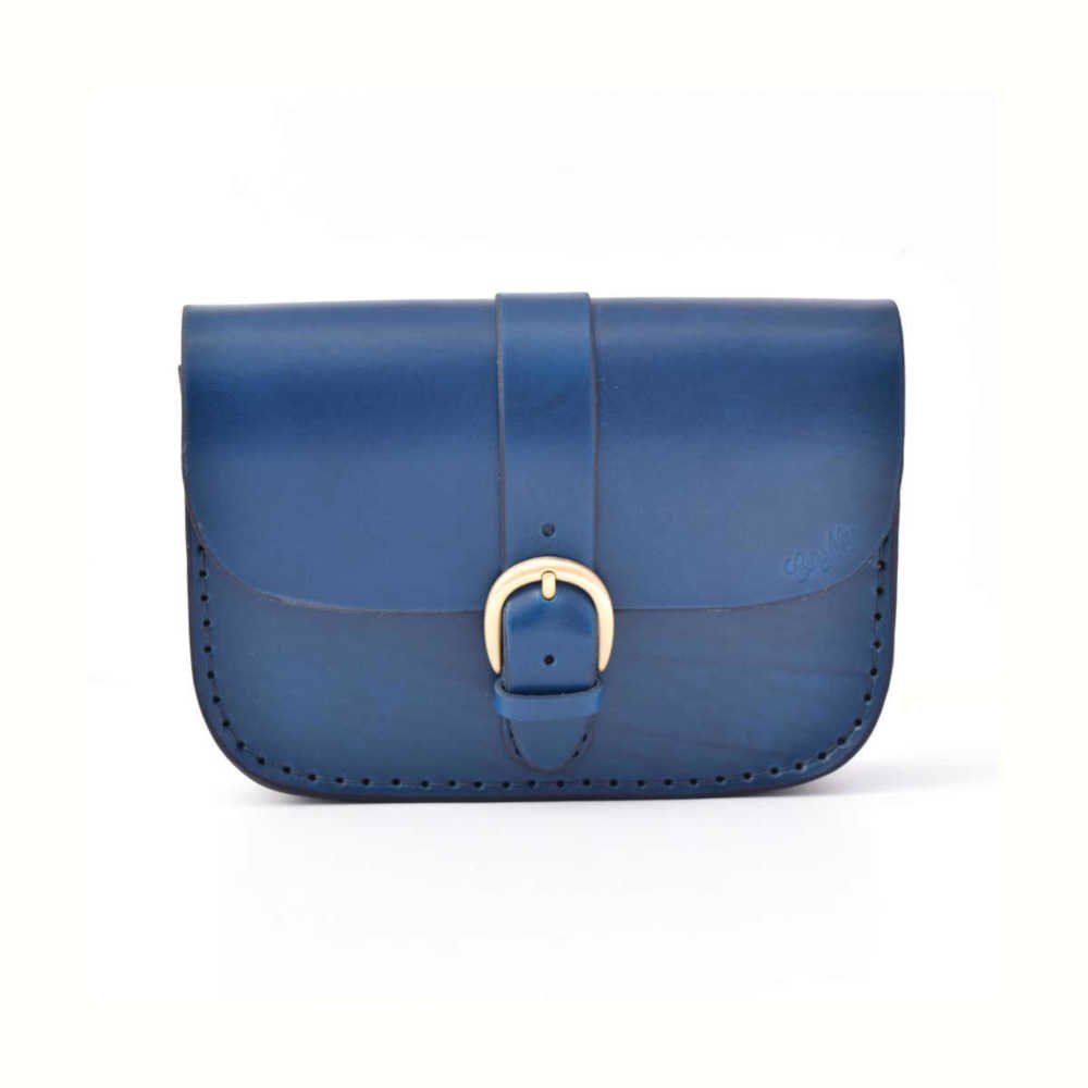 Sac bleu marine en cuir pour femme a bandouliere P tit Marn Cuirs Ney