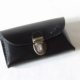 Pochette en cuir noir pour smartphone