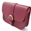 Sac rouge Bordeaux en cuir pour femme à bandoulière "P'tit Marn"